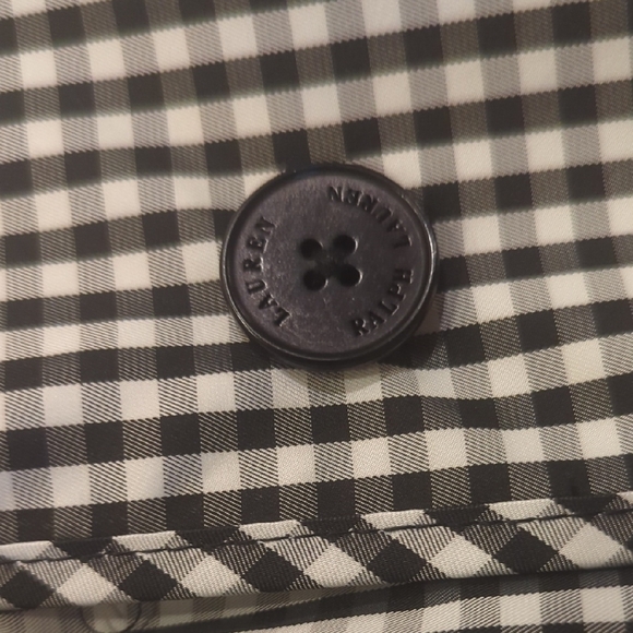 Ralph Lauren Gingham Twill Plaid Twill Double Breasted Rain Coat With Belt - Picture 9 of 13